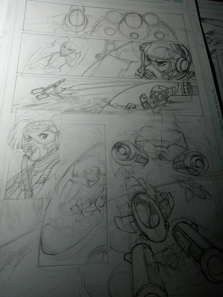 Pixi Runner Sketch Pages -- Witch & The Wasp Cover Update