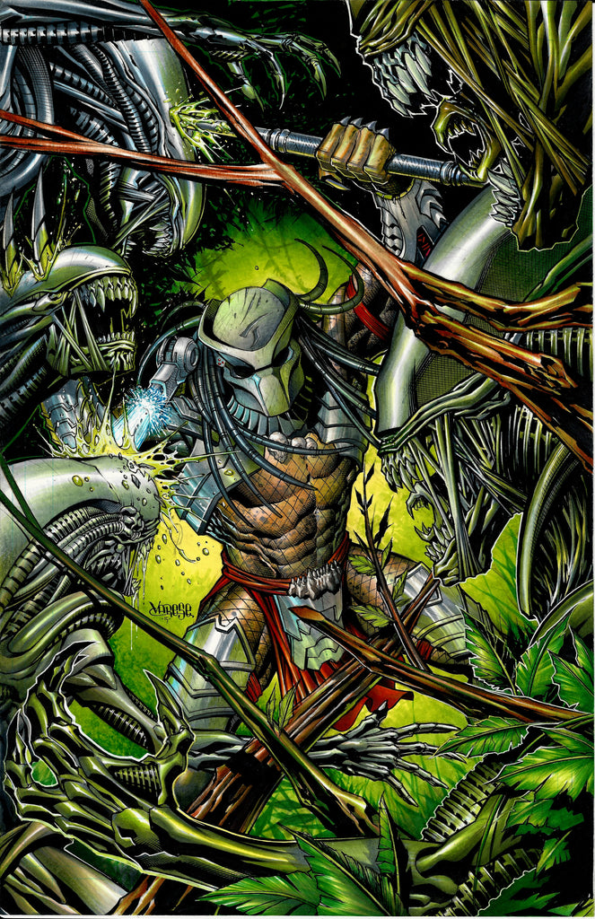 Alien versus Predator in a rumble in the jungle