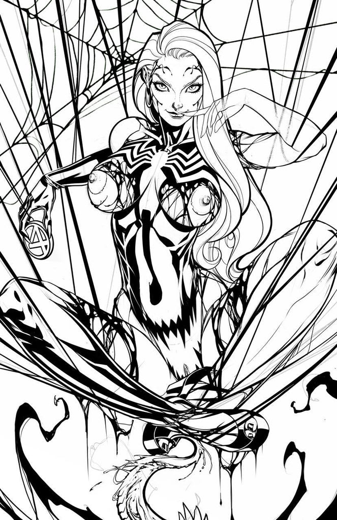 Sue Storm -- Black & Blue Symbiote Inks -- Covers 1 & 2 -- Yay!!!!