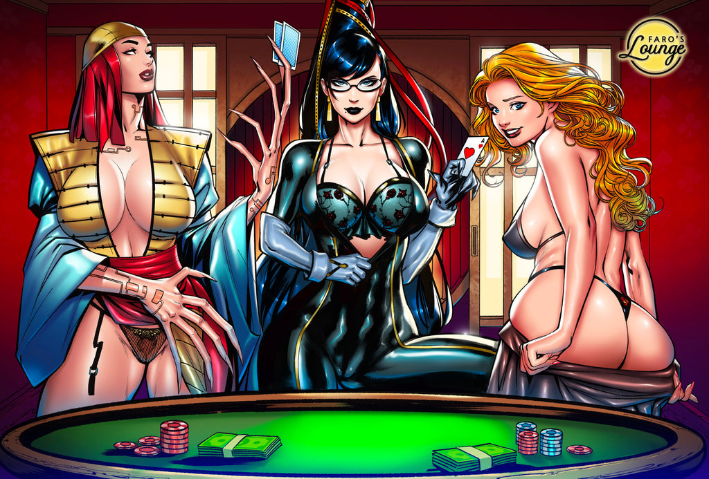 Superhero Strip Poker -- Quarter Finals -- Lady Deathstrike, Bayonetta, Princess Daphne!