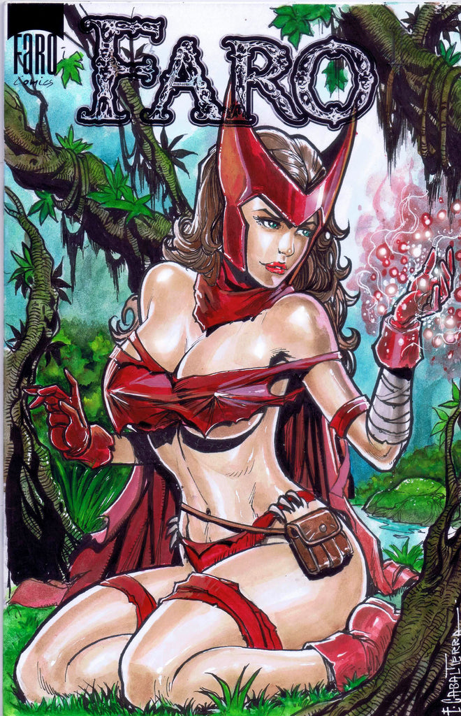 Scarlet & Zatanna -- Cavewoman Tribute Commissions