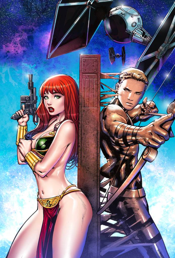 Slave Leia Black Widow & Frozen Hawkeye -- Let's Dance Bitches