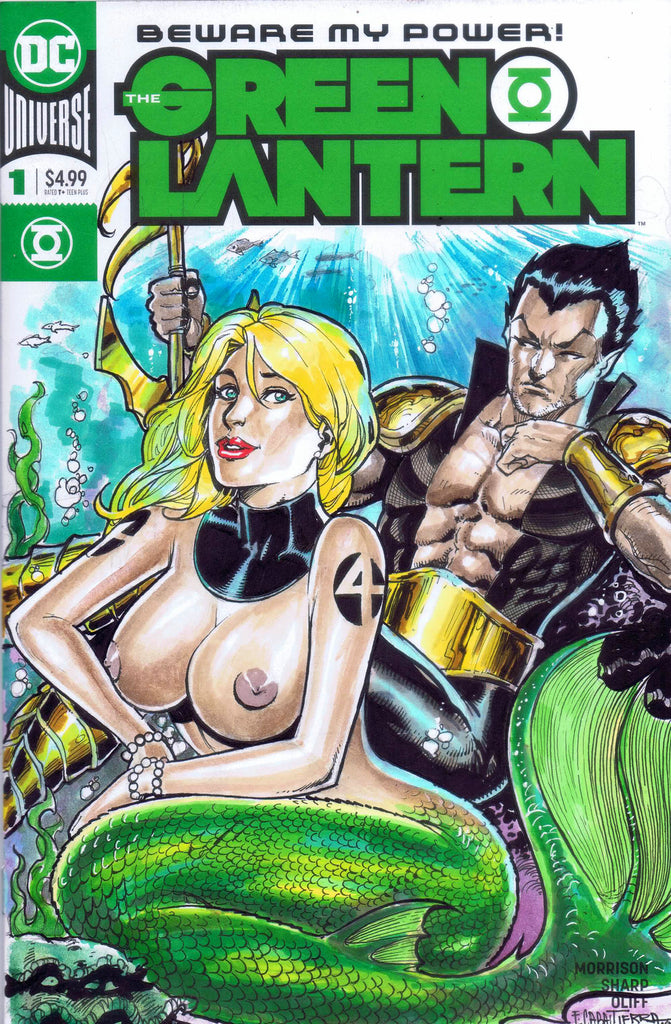 Sue Storm as a Mermaid with King Namor