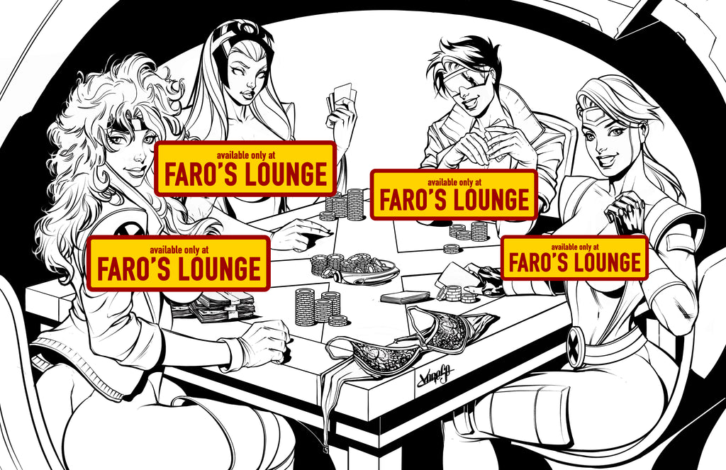 Faro's Poker Lounge -- X-Men Animated Round Finished Inks
