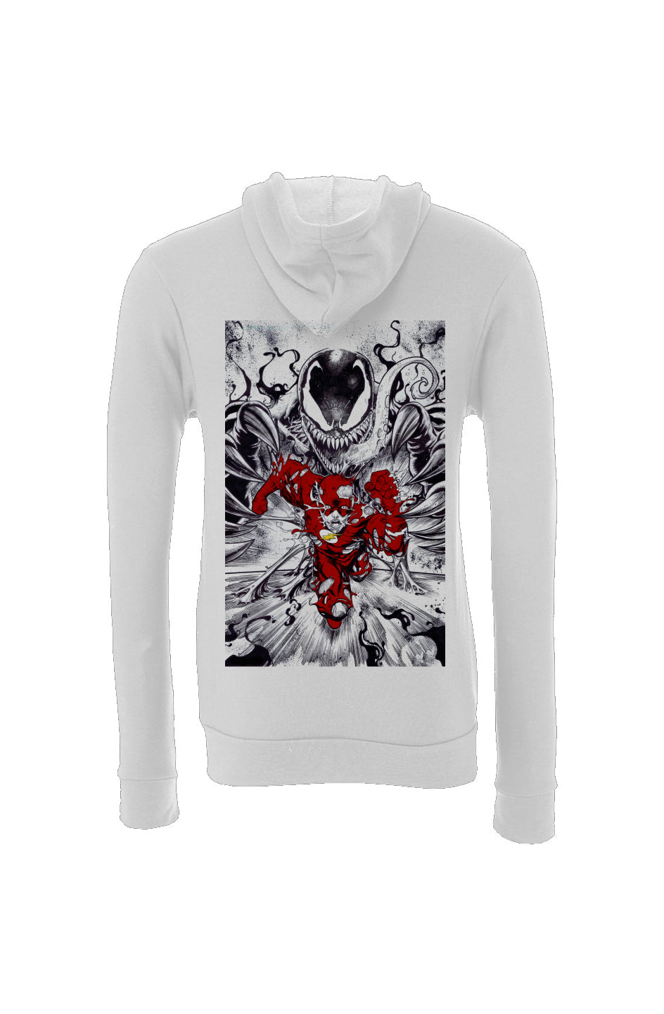 Venom Vs Flash -- Sponge Fleece Full-Zip Hoodie -- DC V Marvel