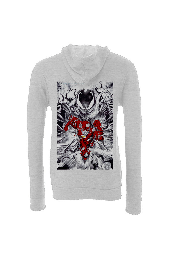 Venom Vs Flash -- Sponge Fleece Full-Zip Hoodie -- DC V Marvel