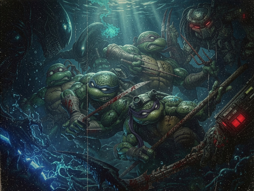 TMNT vs Aliens & Predator | 32 Art Generations Digital Download – Faro ...