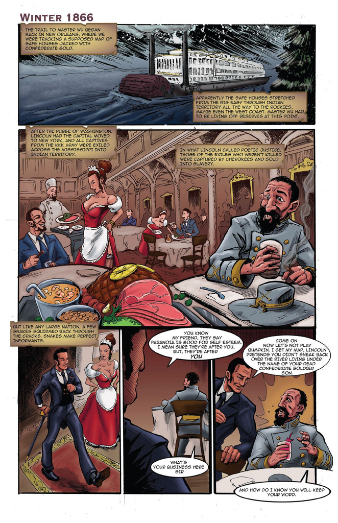 Page from Faro Book 4 -- Faro meets with an informant