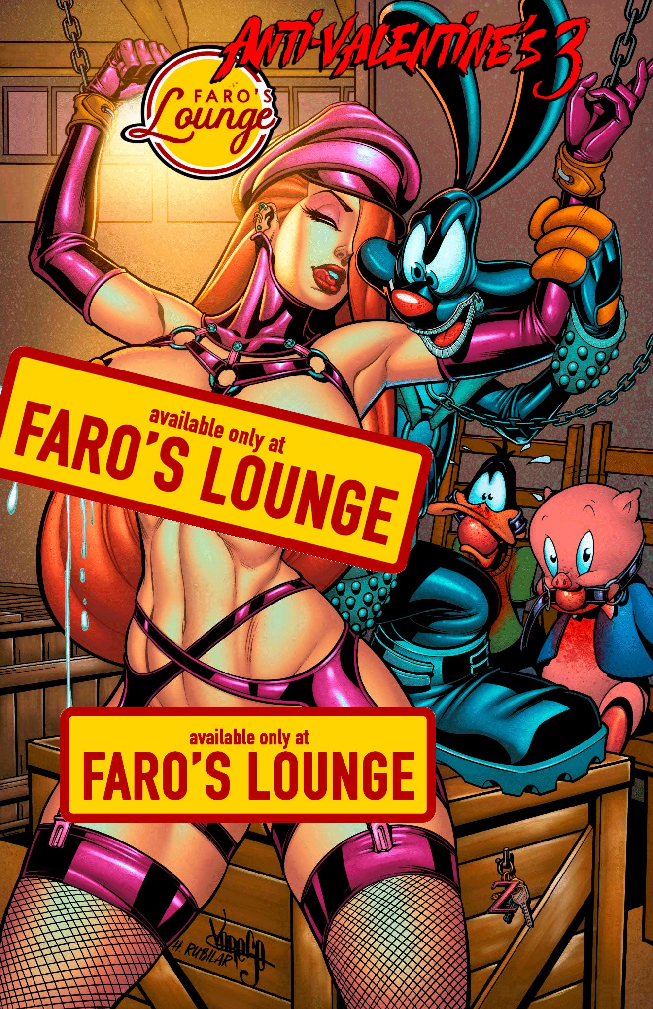 PSYLOCKE Faro's Lounge FOIL EXCLUSIVE topless cover BRAND hot NEW! Alfret Le cover!